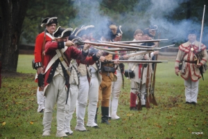 A musket demonstration at Muster Days last year.