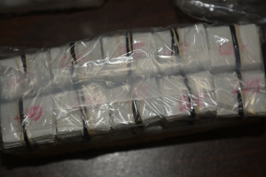 The heroin marked with cartel trademarks.