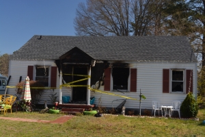 The house following the fire.