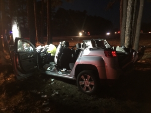 The vehicle after extrication efforts.