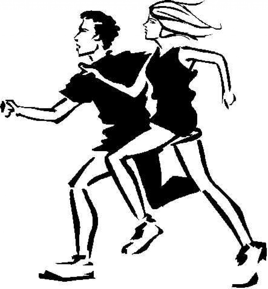 Два бегущих человека рисунок