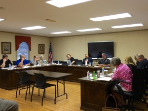 The board at its meeting Tuesday.