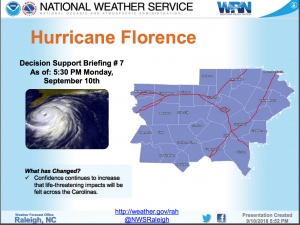 County encourages preparation as Florence continues on course